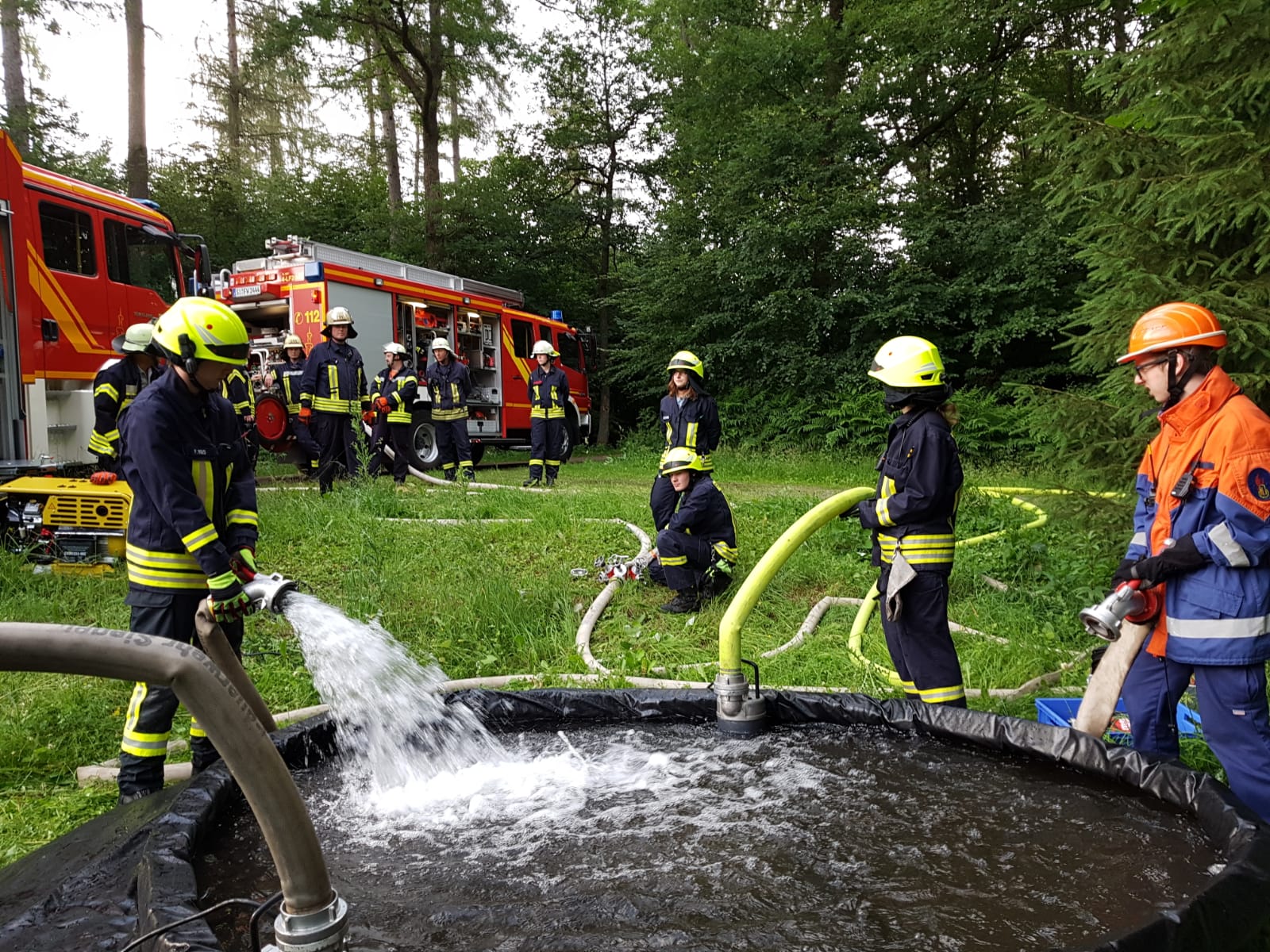 Waldbrandübung